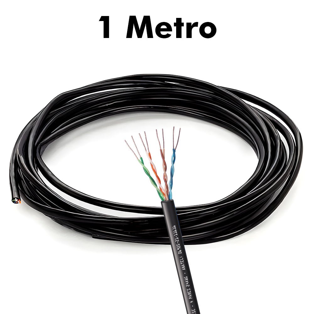 Metro de Cabo De Rede Landutti Upt Cat5 100% Cobre Condutti, Preto